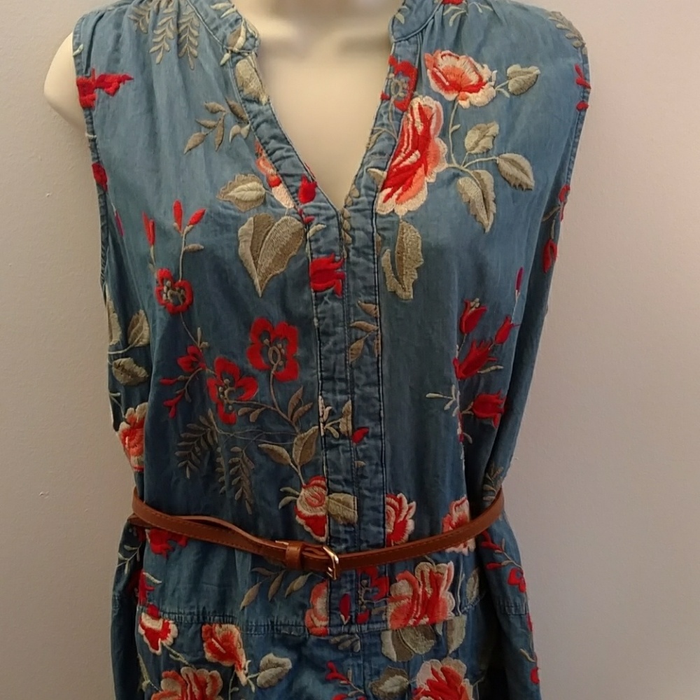 Embroidered Floral Dress